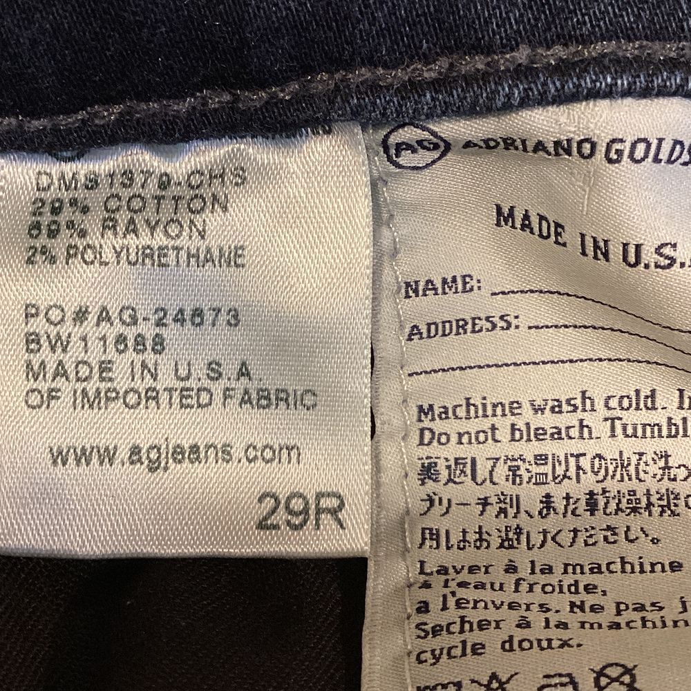 Adriano Goldschmied Dark Wash, The Farrah Skinny, high rise jeans, size 29R - Picture 9 of 9